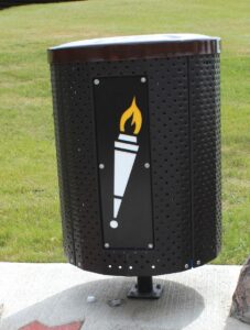 Custom trash receptacle